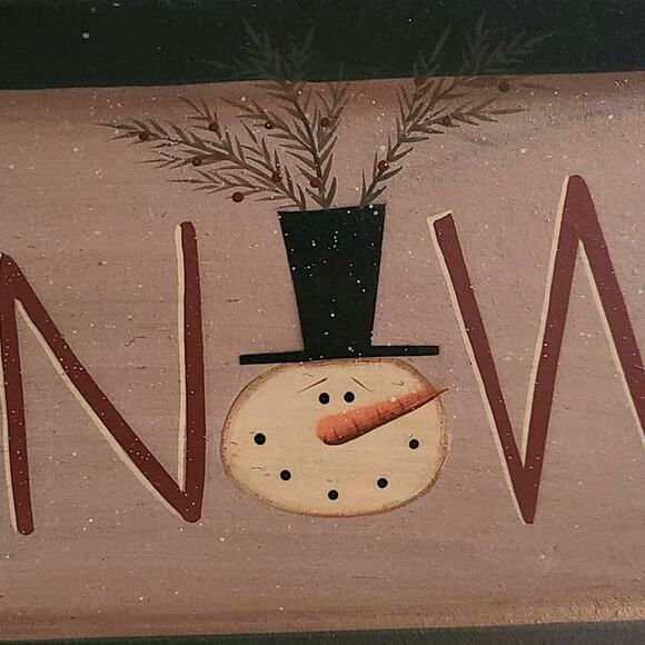 Barbara Lloyd Christmas Plate Winter Snowman with Top Hat Decorative Xmas Decor - Picture 2 of 4